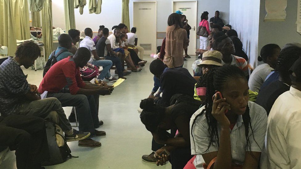 Patients waiting in the casualty ward in Katutura Hospital in Windhoek, Namibia
