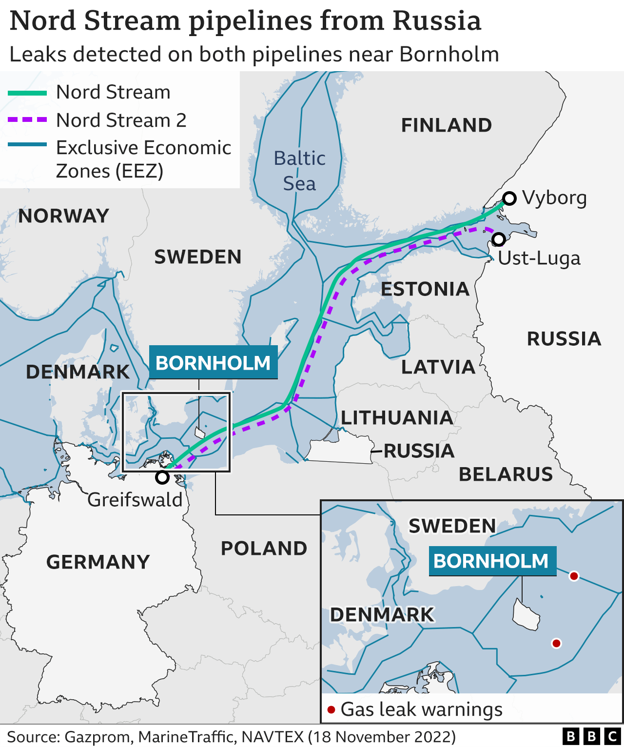 A journey to the site of the Nord Stream explosions BBC News