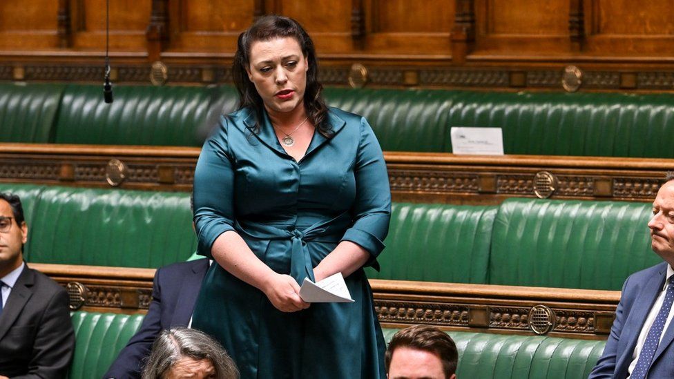 Tory MP Alicia Kearns stands in the House of Commons