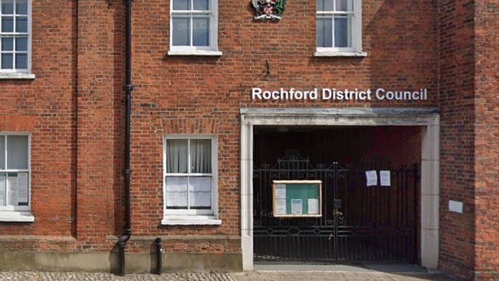 Brick entrance to Rochford District Council's offices