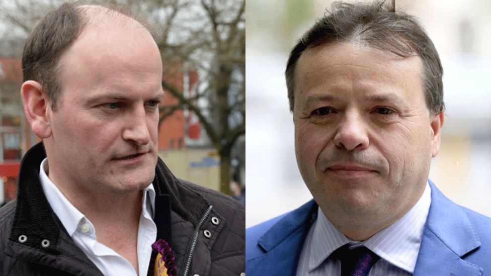 Douglas Carswell (left) and Arron Banks (right)