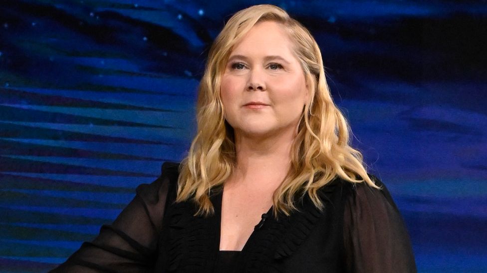 Comedian & actress Amy Schumer arrives on The Tonight Show Starring Jimmy Fallon on Tuesday, February 13, 2024