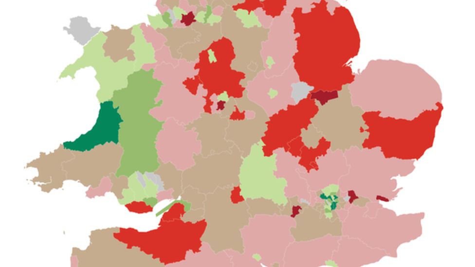 YouGov survey map of Euroscepticism