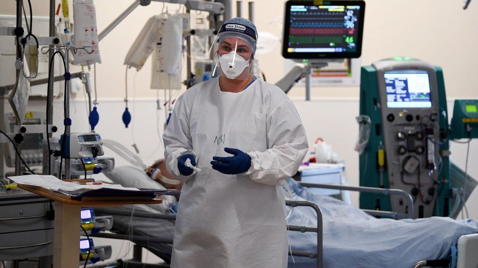 Covid medic in hospital