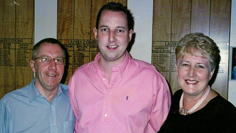 Paul Wilson with his parents Margaret and Keith