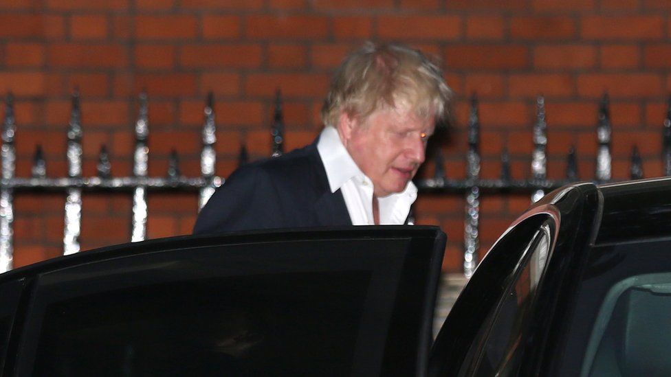 Boris Johnson leaving