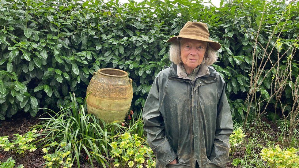 Woman in garden