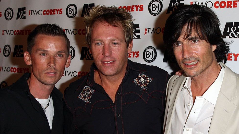 Brooke McCarter (centre) with Chance Michael Corbitt and Billy Wirth at a 2007 premiere