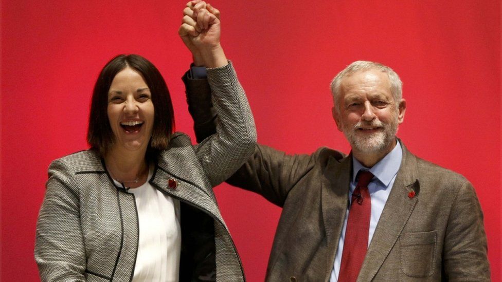 Kezia Dugdale and Jeremy Corbyn