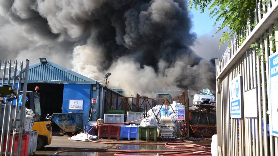 Fire at Guernsey Recycling site