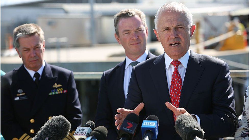 Australian Prime Minister Malcolm Turnbull speaks at an announcement