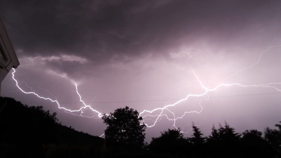 Incredible lightning storm seen in the sky above Shoreham-by-Sea