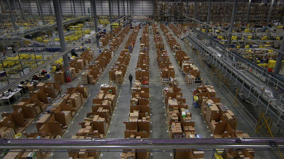 An Amazon warehouse in Hemel Hempstead