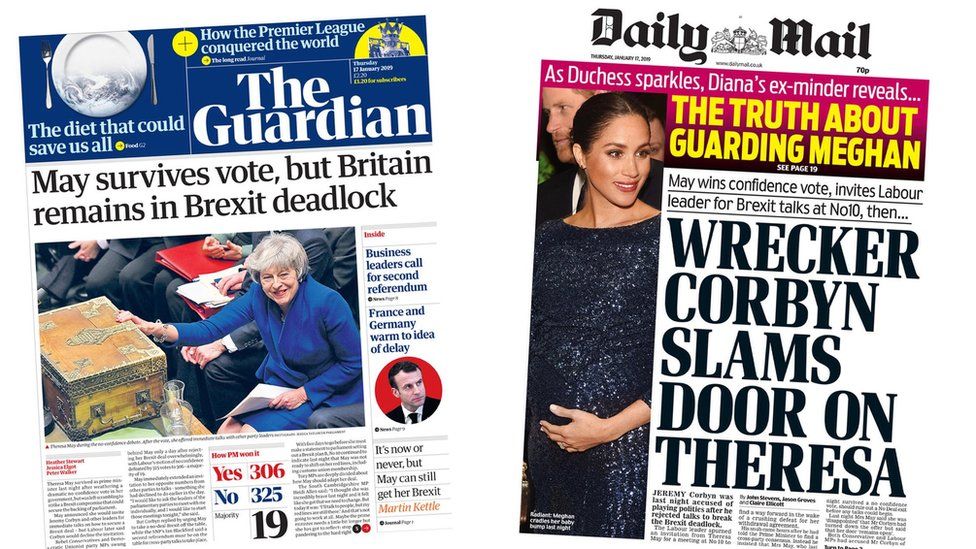 The Guardian/Daily Mail - 17 Jan