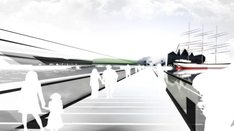Artist's impression of how a bridge in the area could look