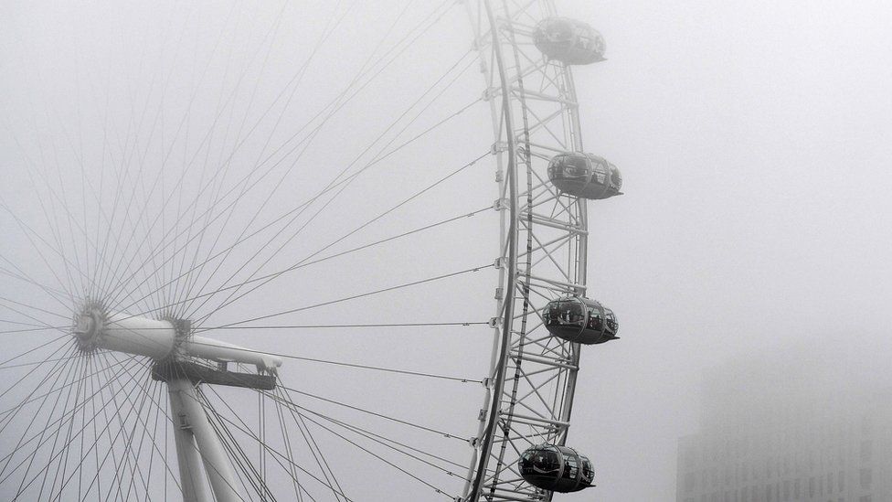 Freezing fog hit London on Friday