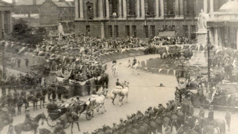 King George V at the state opening of Parliament
