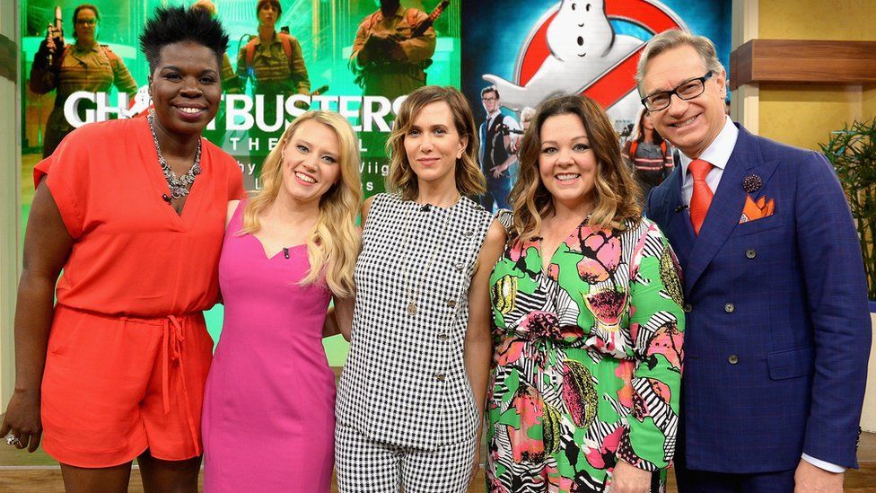 The cast of Ghostbusters