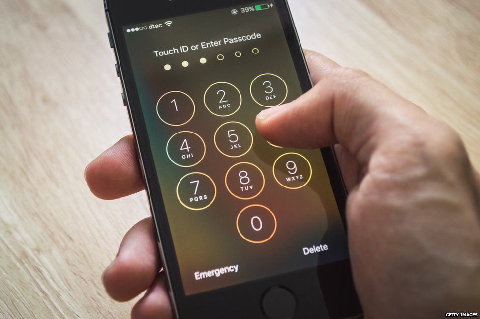 iPhone 5s security code log-in