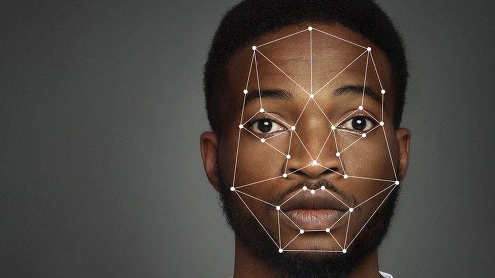 Black man with facial recognition algorithms