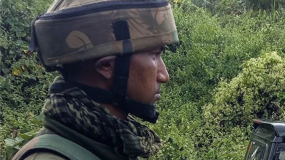 солдат индийской армии на месте нападения в чурачандпуре, ноя 2021 г.
