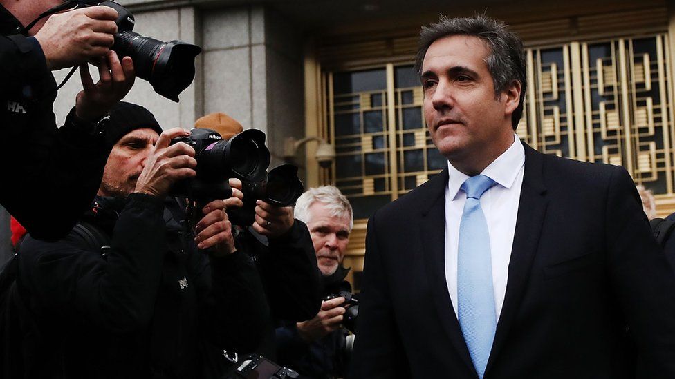 President Donald Trump"s long-time personal attorney Michael Cohen exits a New York court on April 16, 2018 in New York City.