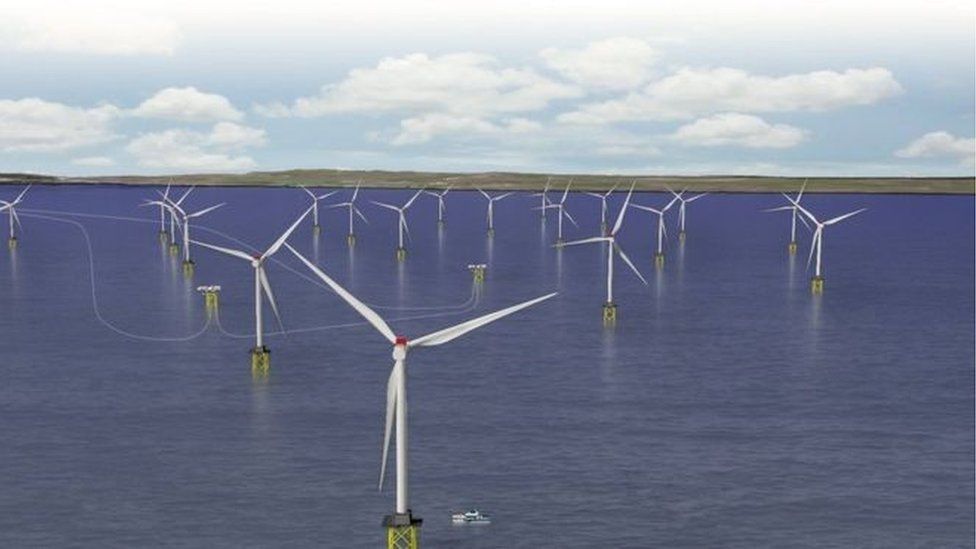 Illustration of the Beatrice Wind Farm