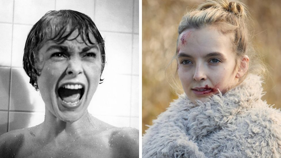 Juliet Leigh in Psycho ad Jodie Comer in Killing Eve