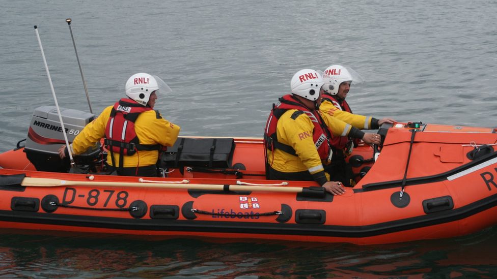 Lifeboat on water