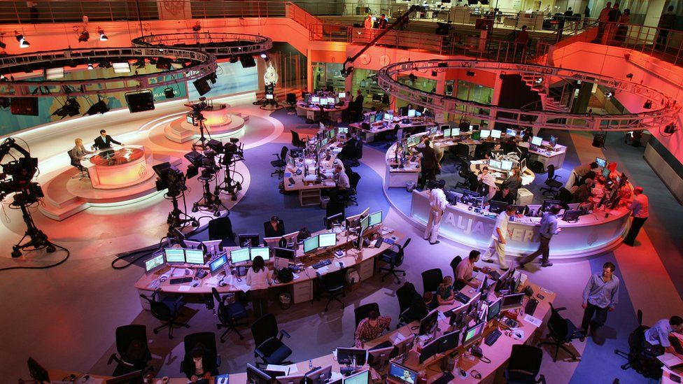 Picture of the Al Jazeera studio in Qatar