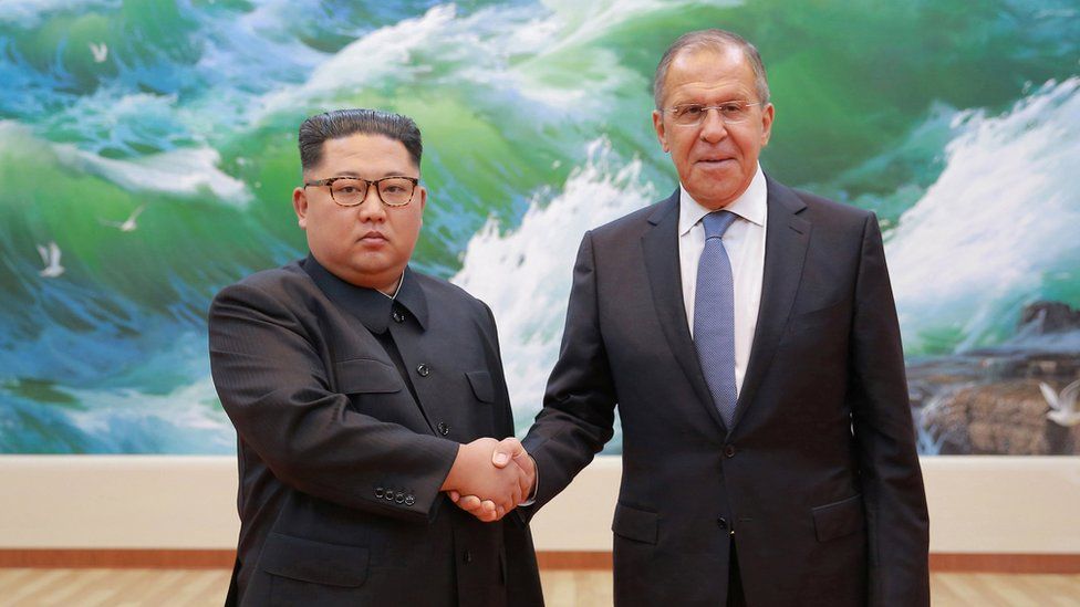 Russian Foreign Minister Sergei Lavrov meets with North Korean leader Kim Jong Un in Pyongyang,