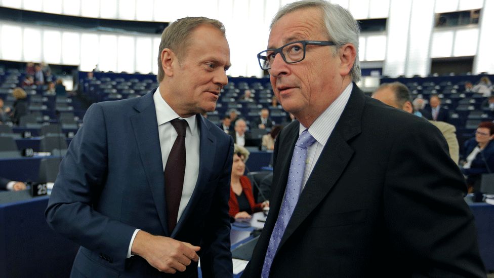 Donald Tusk and Jean Claude Juncker