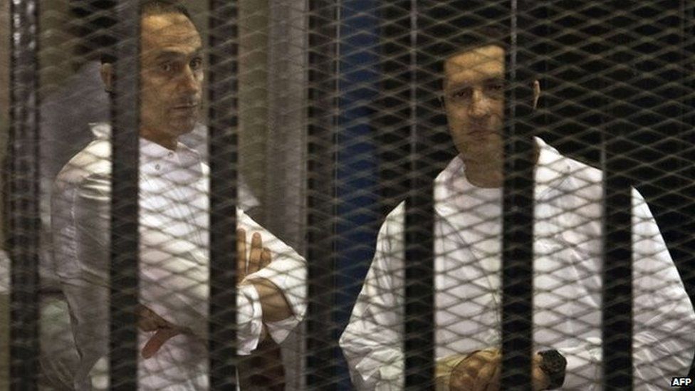 Alaa and Gamal Mubarak, 8 June 2013