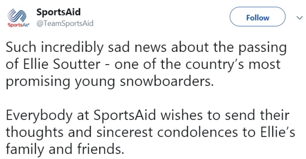 Ellie Soutter Tributes to British snowboarder who died on her 18th