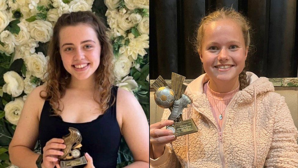 North Walsham Town FC players Rio Dobbie (left) and Elise Carroll