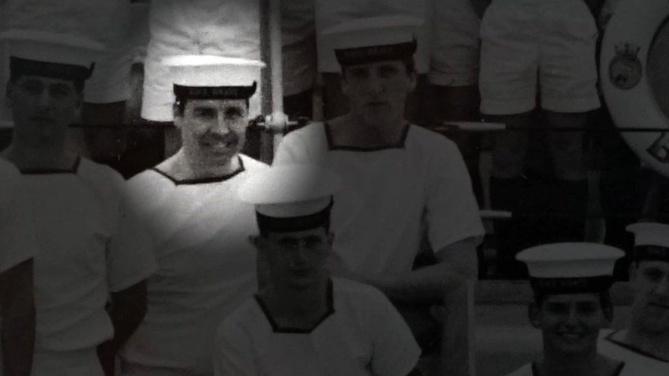 Joe Ousalice during his time serving with the Royal Navy