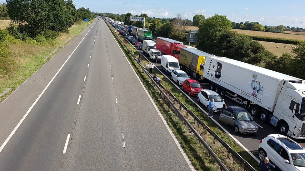 Taunton M5 crash was collision between lorry and queuing cars