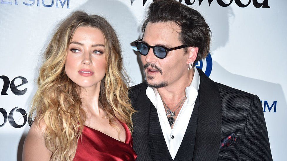 Johnny Depp with Amber Heard