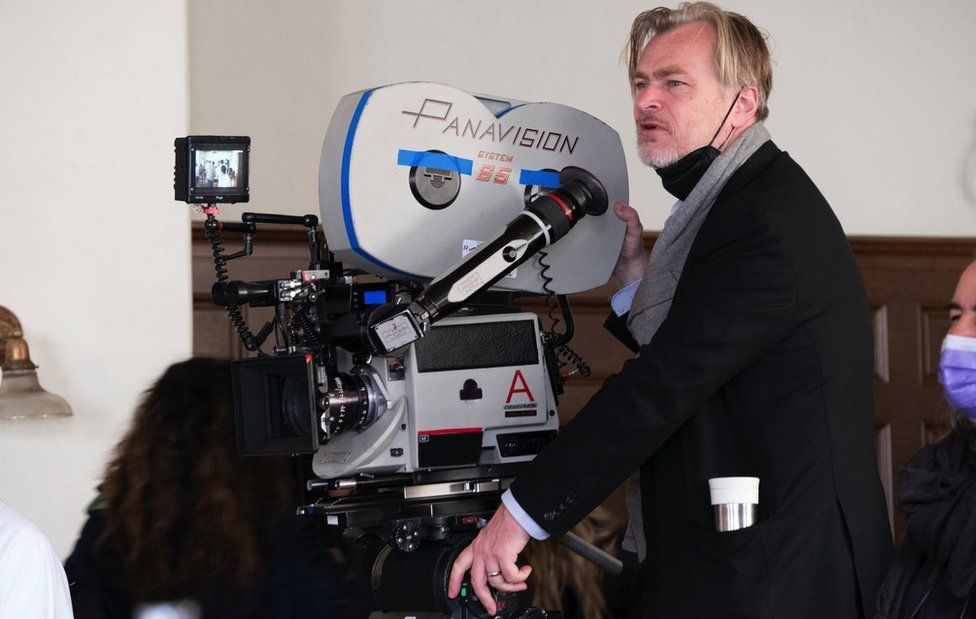 Christopher Nolan on the set of Oppenheimer, was hailed as 'a genius' by Cillian Murphy