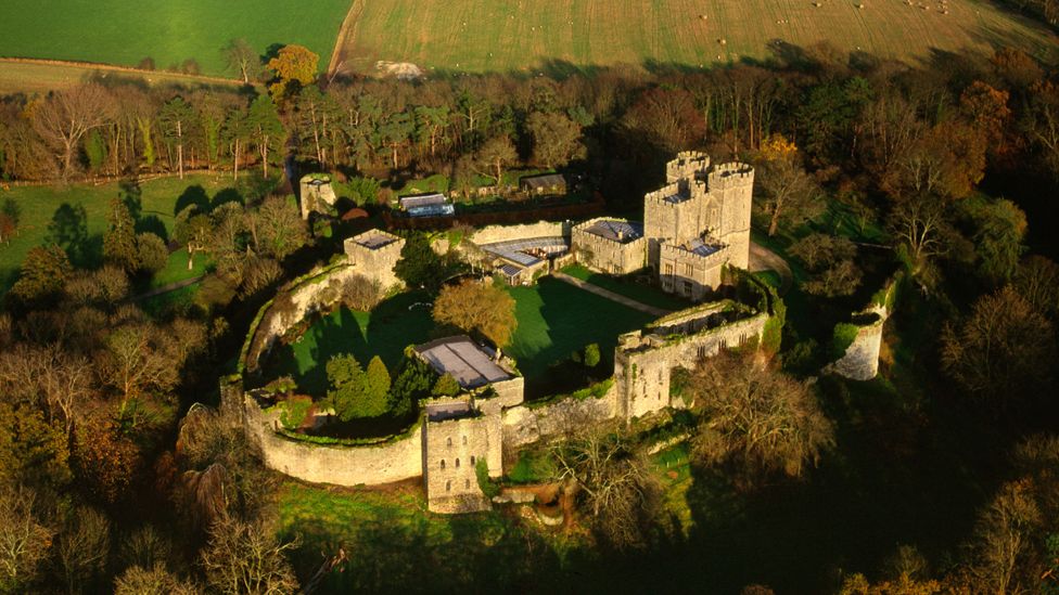 An aerial view of Saltwood Castle