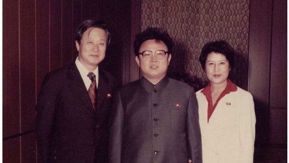 Screenshot from "North Korean Kidnap - The Lovers and the Despot" showing Shin, Kim and Choi (L to R)