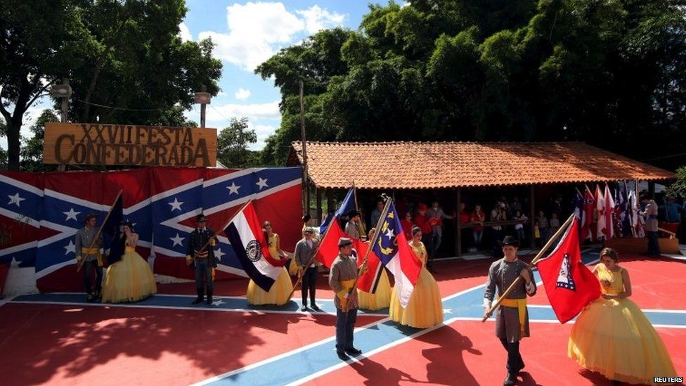 The town in Brazil that embraces the Confederate flag - BBC News