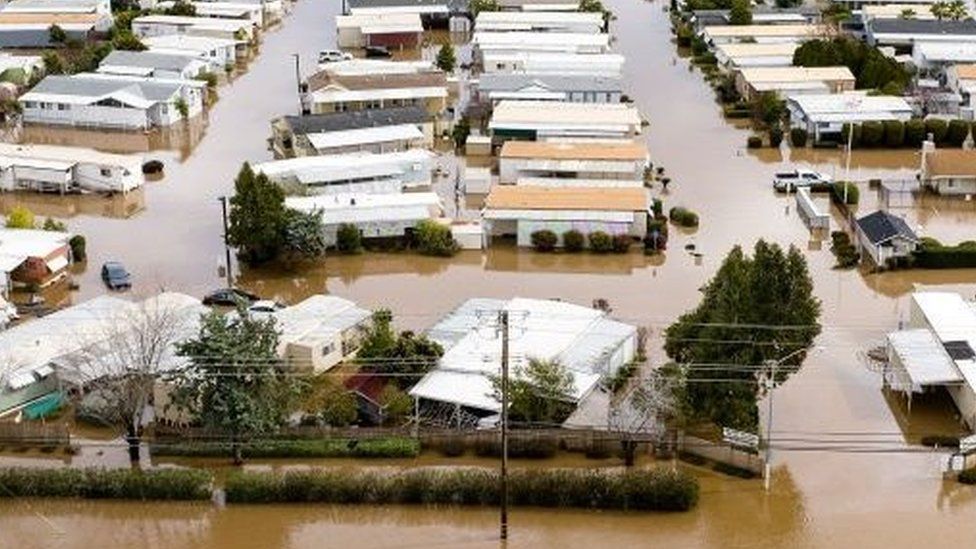 California s Devastating Storm In Maps And Charts BBC News