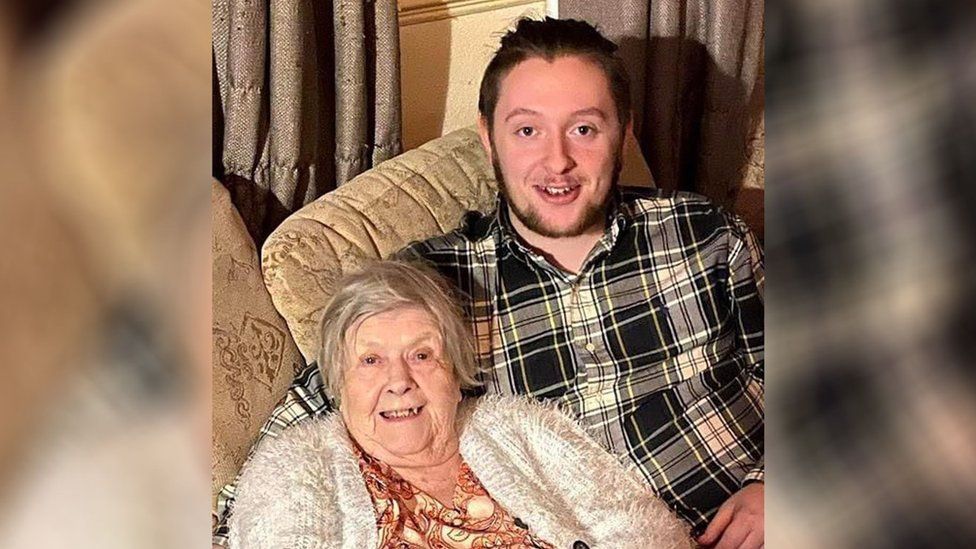 Tristan Essex cared for his grandmother Jessie Stockdale, pictured, for seven years prior to her death