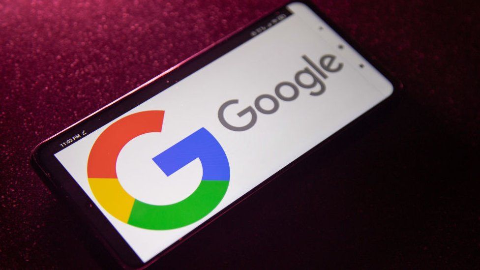 Google logo on a smart phone