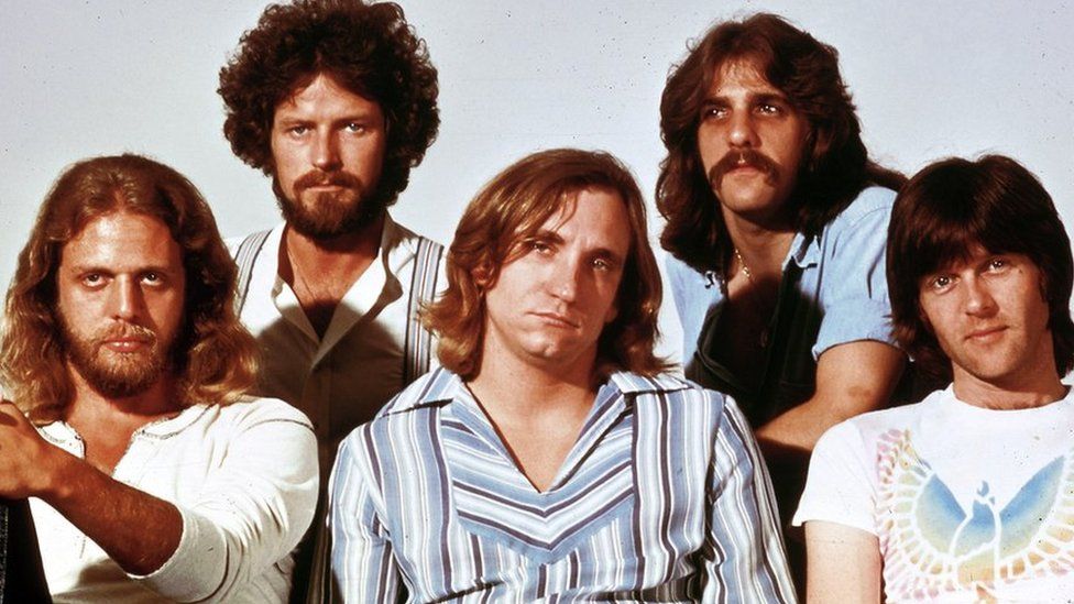 American rock band the Eagles pictured in the early 1970s
