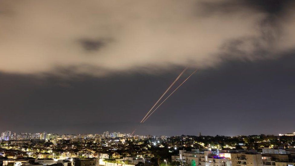 Missile defence systems over Israel