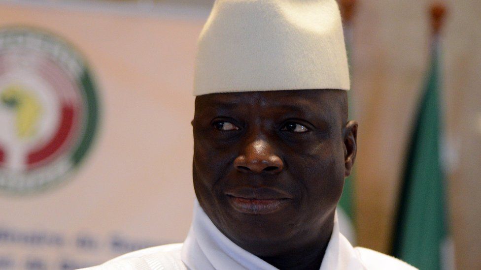 President Yahya Jammeh of Gambia attends the 44th summit of the 15-nation west African bloc ECOWAS at the Felix Houphouet-Boigny Foundation in Yamoussoukro on March 28, 2014