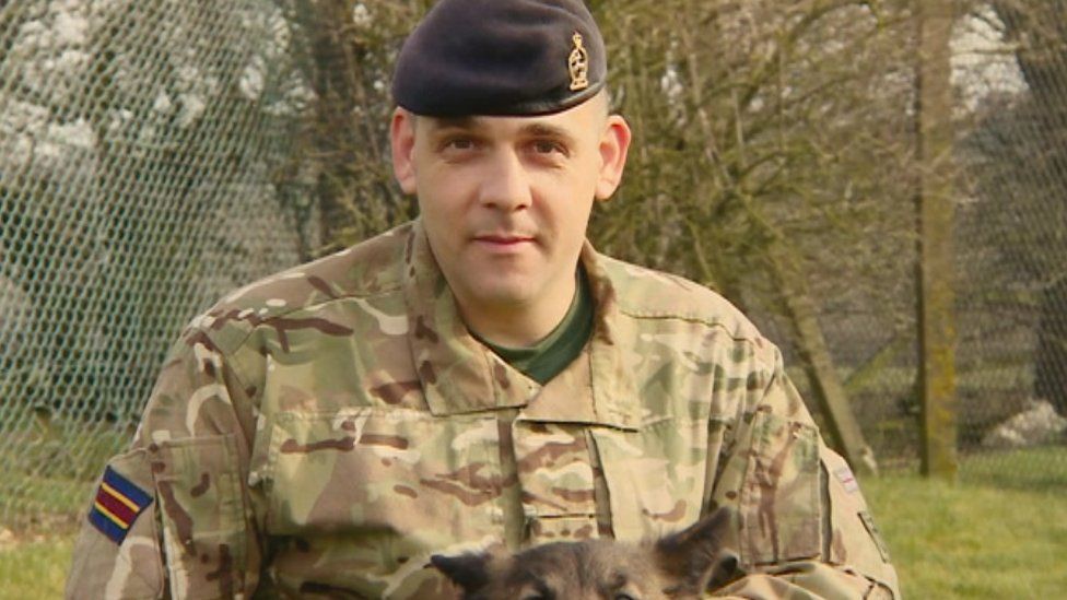 Andy Neal in soldier's uniform
