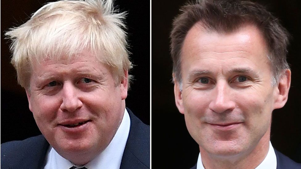 Boris Johnson and Jeremy Hunt composite picture